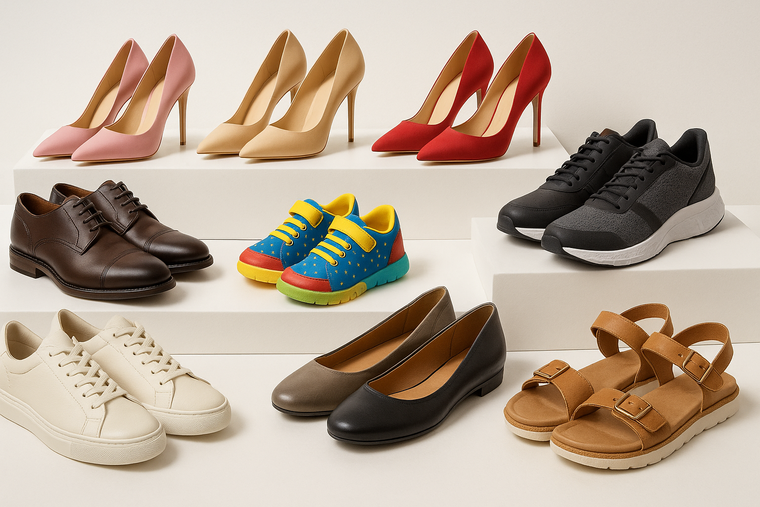 Trendy shoes for women, men & kids. Shop stylish sneakers, elegant heels, casual boots, flats, sandals & more. Comfortable, fashionable footwear