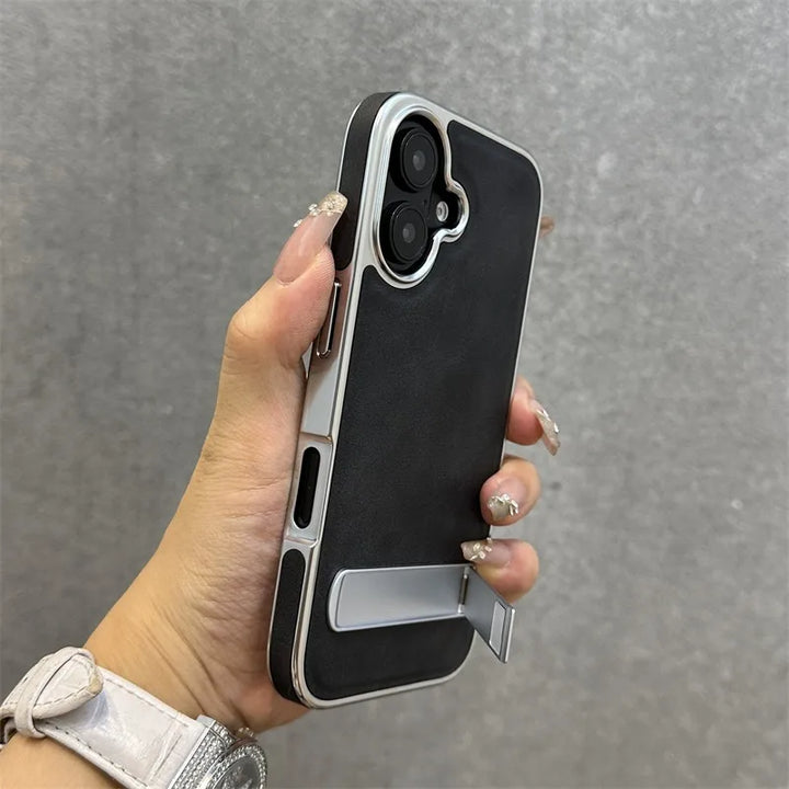 Flip Leather Stand Case for iPhone 11-16 Pro Max Plus, Shockproof