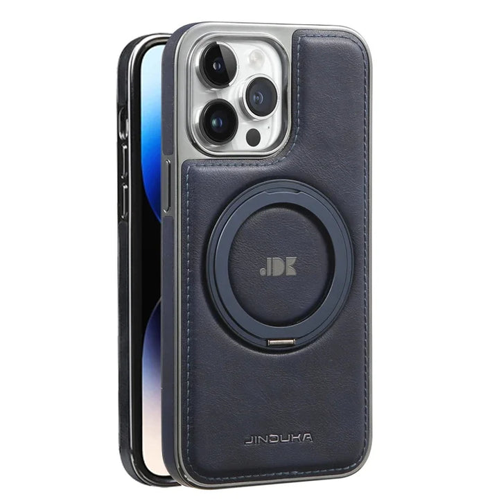 Luxury Magnetic 360° Rotation Leather Case for iPhone 15 Pro Max/14 Plus/13/12/11 in Premium Design