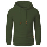 Men’s Solid Color Hoodie Pullover Sweatshirt Casual Autumn