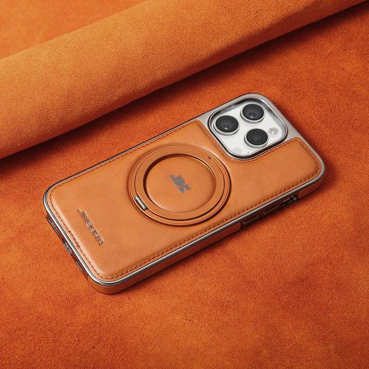 Luxury Magnetic 360° Rotation Leather Case for iPhone 15 Pro Max/14 Plus/13/12/11 in Premium Design