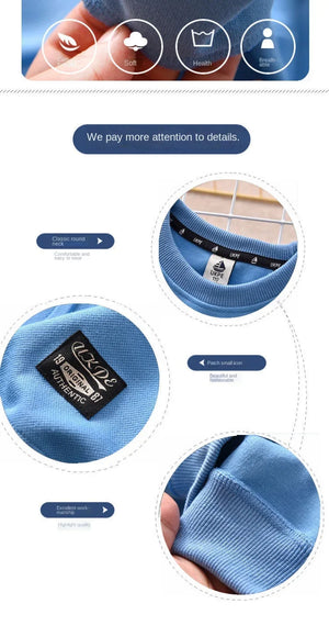 Blue fabric with a brand label on a white background