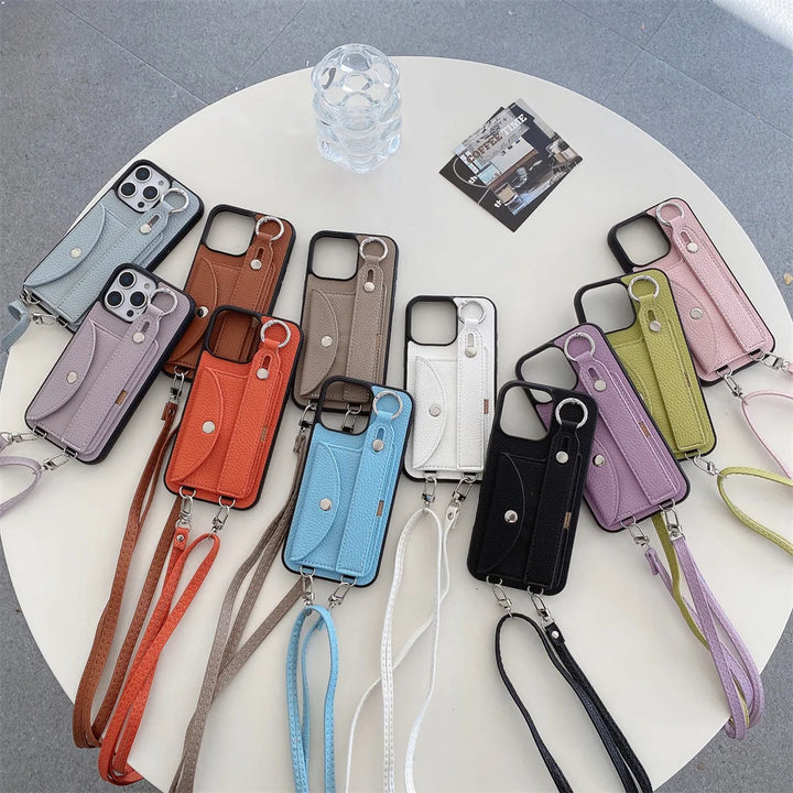 Crossbody Card Holder Case for iPhone 7/8/11/12/13/14/15/16 Pro Max