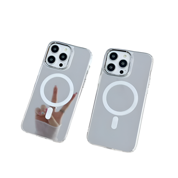 Magnetic Mirror Case for iPhone 16 15 14 13 12 Pro Max Ultra Thin Shockproof Cover for MagSafe
