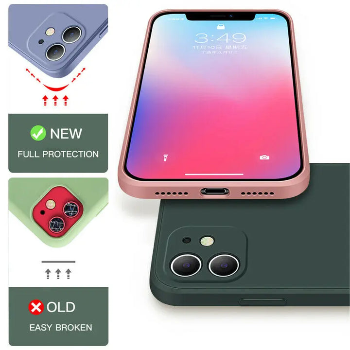 Cute Liquid Silicone Shockproof Phone Case for Xiaomi with Lanyard Necklace Strap