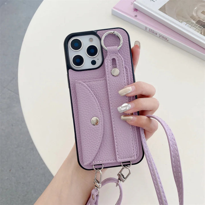 Crossbody Card Holder Case for iPhone 7/8/11/12/13/14/15/16 Pro Max