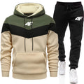 Hoodie and jogger pants set with 4F logo on a white background