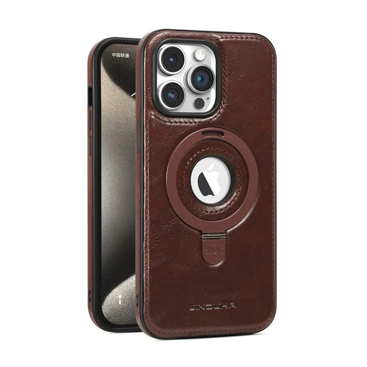 Luxury invisible ring holder iPhone case with MagSafe compatibility, shockproof design, fits iPhone 11, 12, 13, 14, 15, and 16 Pro Max.