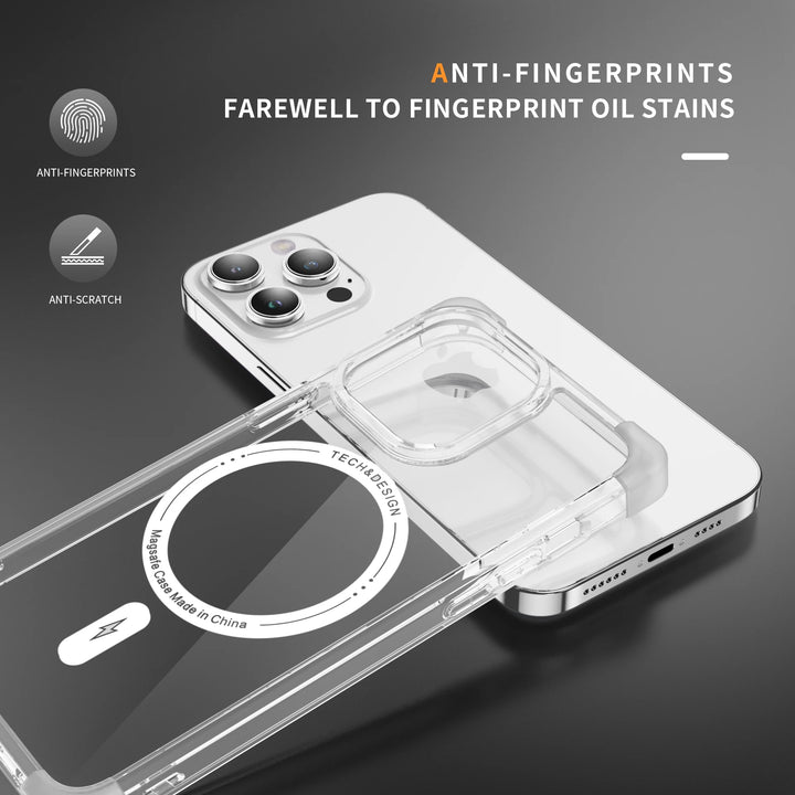 Transparent MagSafe Wireless Charging Case for iPhone 16/15/14/13/12/11 with Shockproof Corners