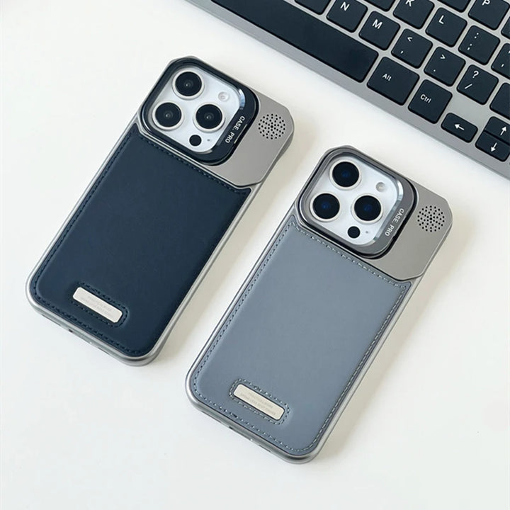 Magnetic PU Leather Phone Case with Kickstand and Wireless Charging for iPhone 11-16 Pro Max