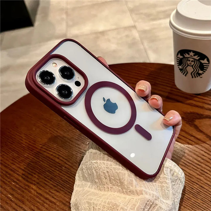 Transparent MagSafe case for iPhone 15 pro