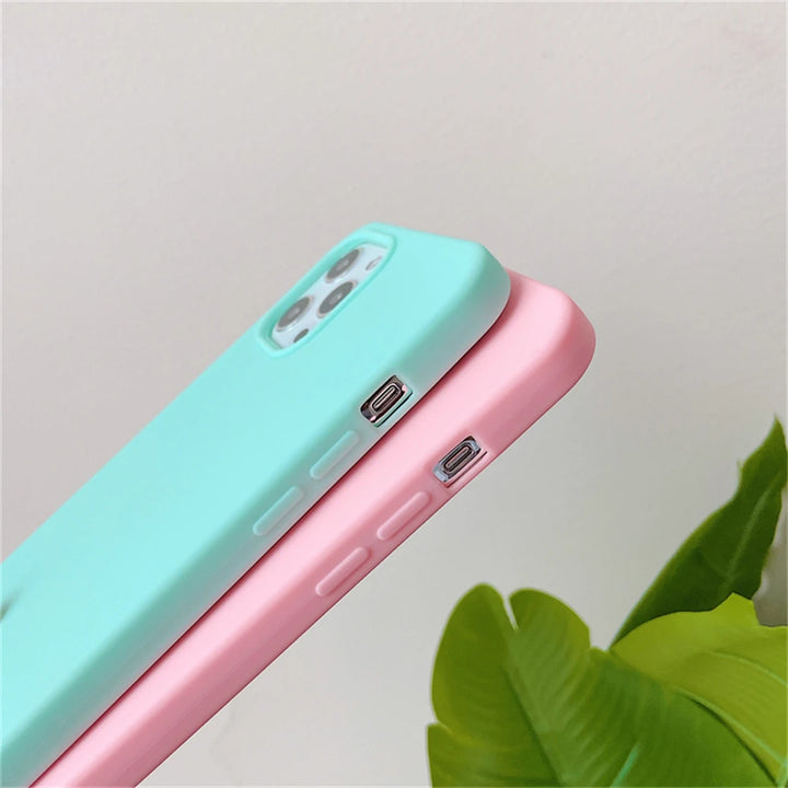 Crossbody Necklace Strap Lanyard Matte Silicone Case For iPhone 16 15 14 Pro Max 11 12 13 XR X XS 6 7 8 Plus SE Shockproof Cover