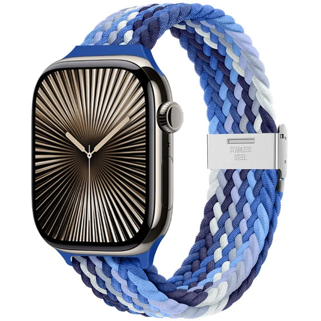 Braided Loop Nylon Strap for Apple Watch Ultra, Comfortable & Stylish Stretchable Band