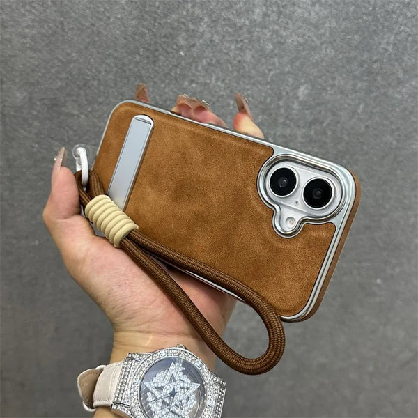 Flip Leather Stand Case for iPhone 11-16 Pro Max Plus, Shockproof