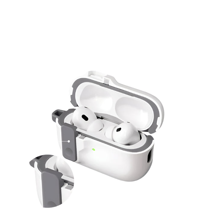 Luxury Shockproof Hard Plastic Case for AirPods Pro 2 with Hook – Anti-Scratch and Durable
