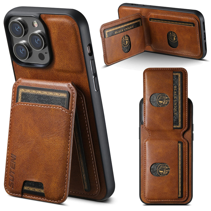 Card Holder Leather Wallet Case for iPhone 16 15 Pro Max 14 13 12 11 X XS XR
