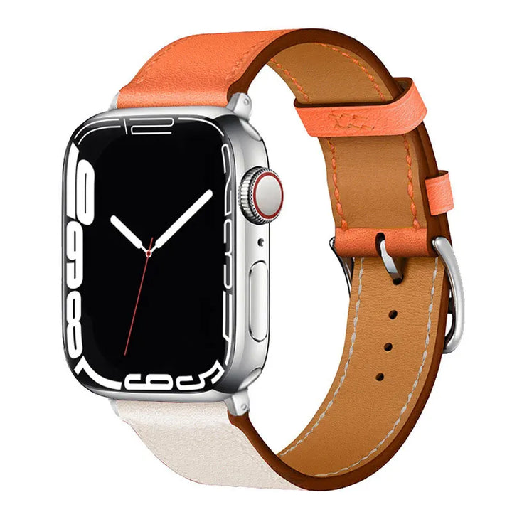 Genuine leather Apple Watch strap – Stylish and durable bracelet design.