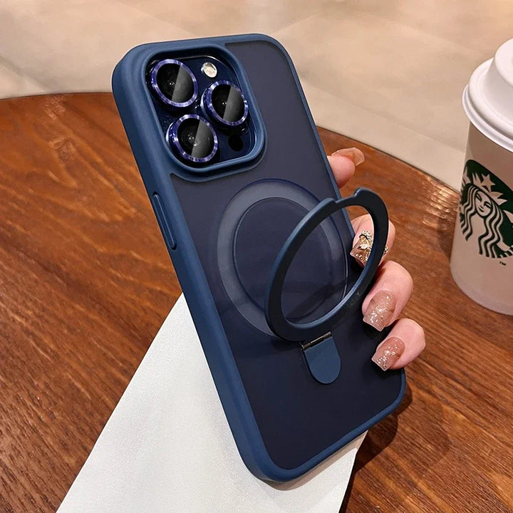 Luxury MagSafe Wireless Charging Case for iPhone 16/15/14/13/12/11 Pro Max with Magnetic Ring & Camera Protection
