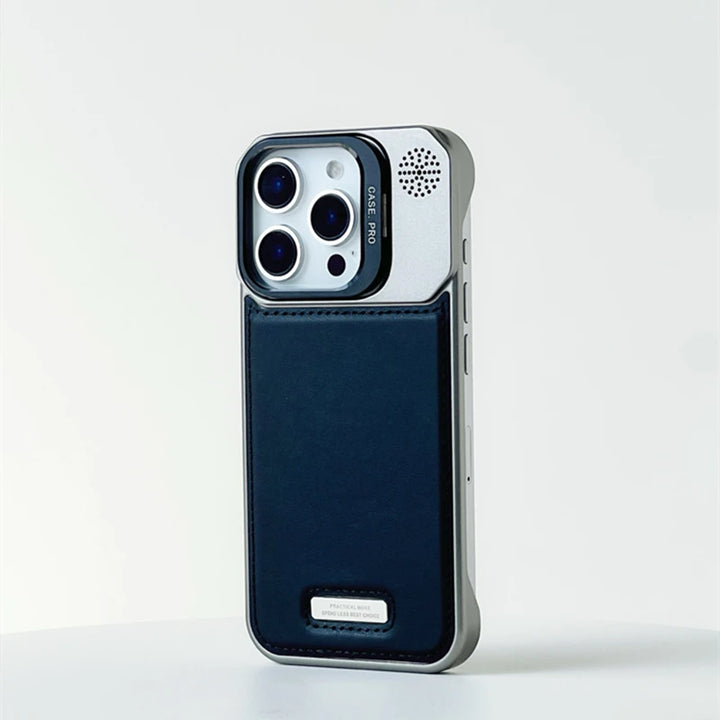 Magnetic PU Leather Phone Case with Kickstand and Wireless Charging for iPhone 11-16 Pro Max