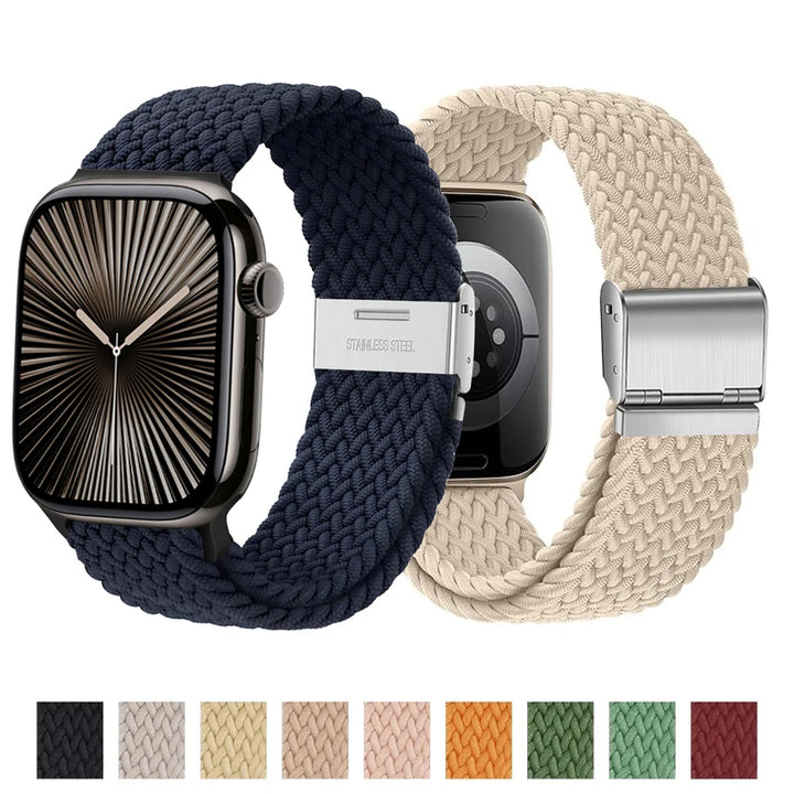 Braided Loop Nylon Strap for Apple Watch Ultra, Comfortable & Stylish Stretchable Band
