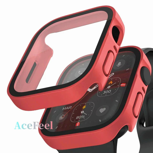 Apple Watch Screen Protector Case - Full Coverage Glass & Bumper