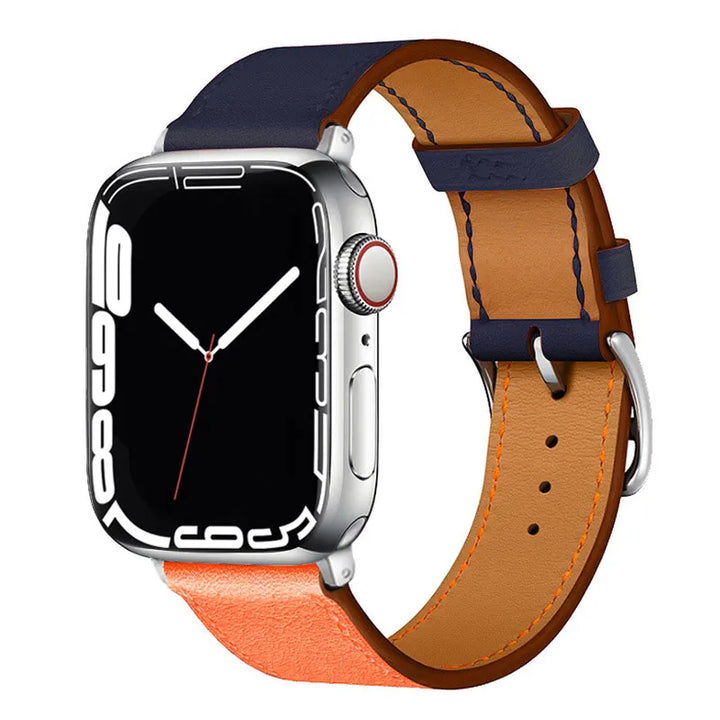 Genuine leather Apple Watch strap – Stylish and durable bracelet design.