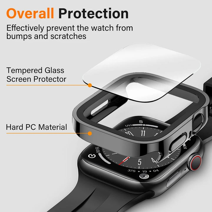 Apple Watch Screen Protector Case - Full Coverage Glass & Bumper