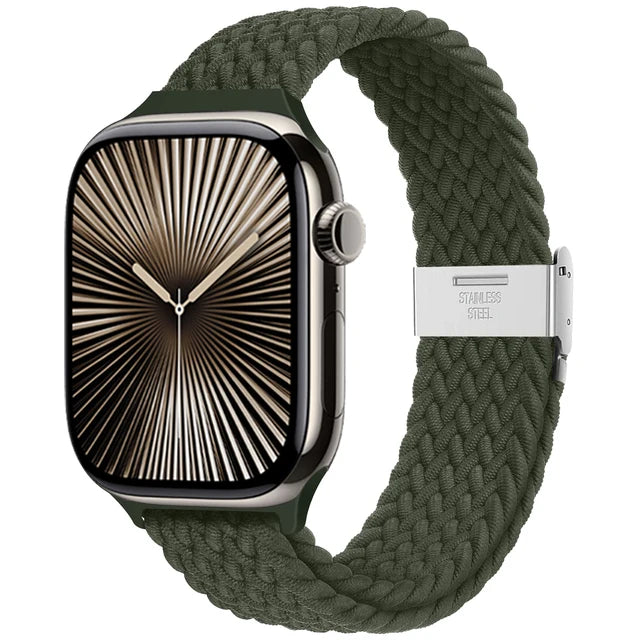 Braided Loop Nylon Strap for Apple Watch Ultra, Comfortable & Stylish Stretchable Band