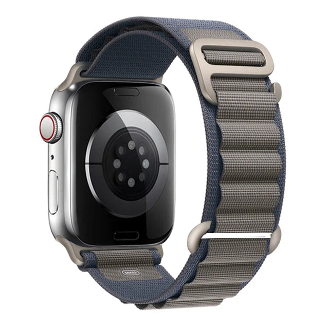 Apple Watch Alpine Loop Nylon Band in Olive for Series 10, 9, 8, 7, SE, and Ultra