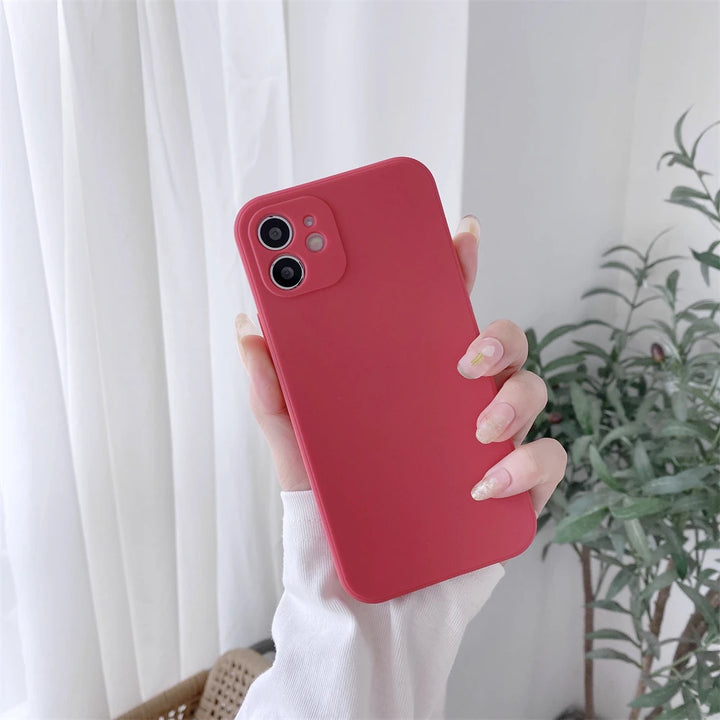 Cute Liquid Silicone Shockproof Phone Case for Xiaomi with Lanyard Necklace Strap