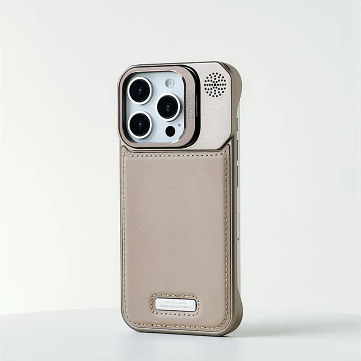 Magnetic PU Leather Phone Case with Kickstand and Wireless Charging for iPhone 11-16 Pro Max