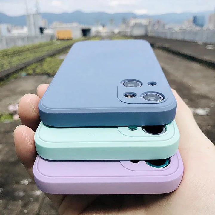 Cute Liquid Silicone Shockproof Phone Case for Xiaomi with Lanyard Necklace Strap