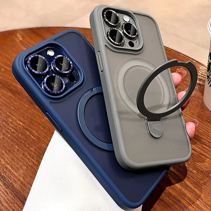 Luxury MagSafe Wireless Charging Case for iPhone 16/15/14/13/12/11 Pro Max with Magnetic Ring & Camera Protection