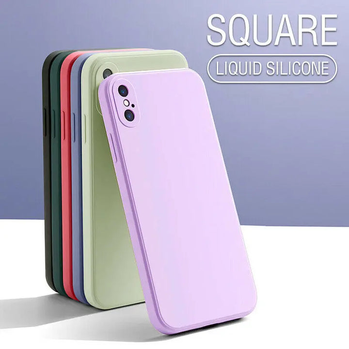 Cute Liquid Silicone Shockproof Phone Case for Xiaomi with Lanyard Necklace Strap