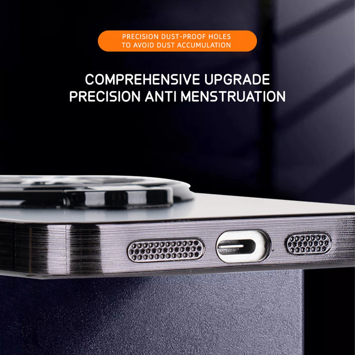 Luxury gyro stand shockproof iPhone case with built-in stand, compatible with iPhone 11, 12, 13, 14, 15, and 16 Pro Max Plus.