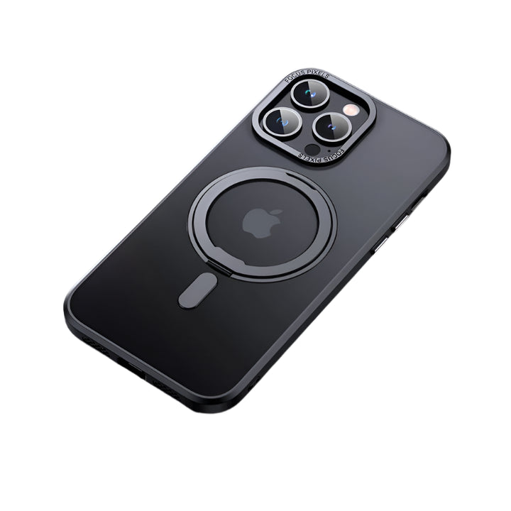Luxury Magnetic Stand Case for iPhone 11/12/13/14/15/16 Pro Max with 360° Rotation and Wireless Charging Compatibility