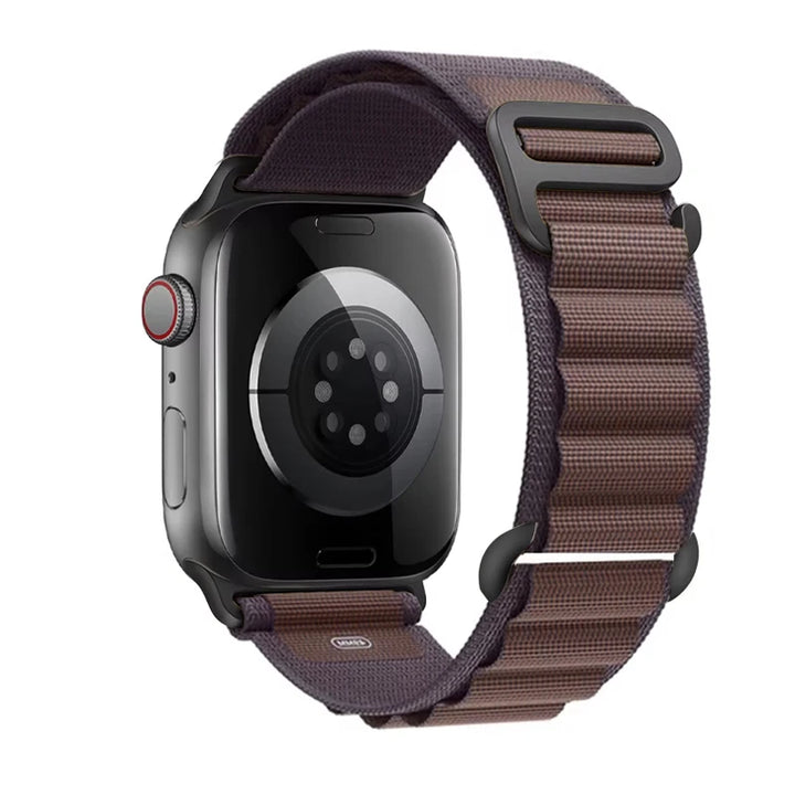 Apple Watch Alpine Loop Nylon Band in Olive for Series 10, 9, 8, 7, SE, and Ultra
