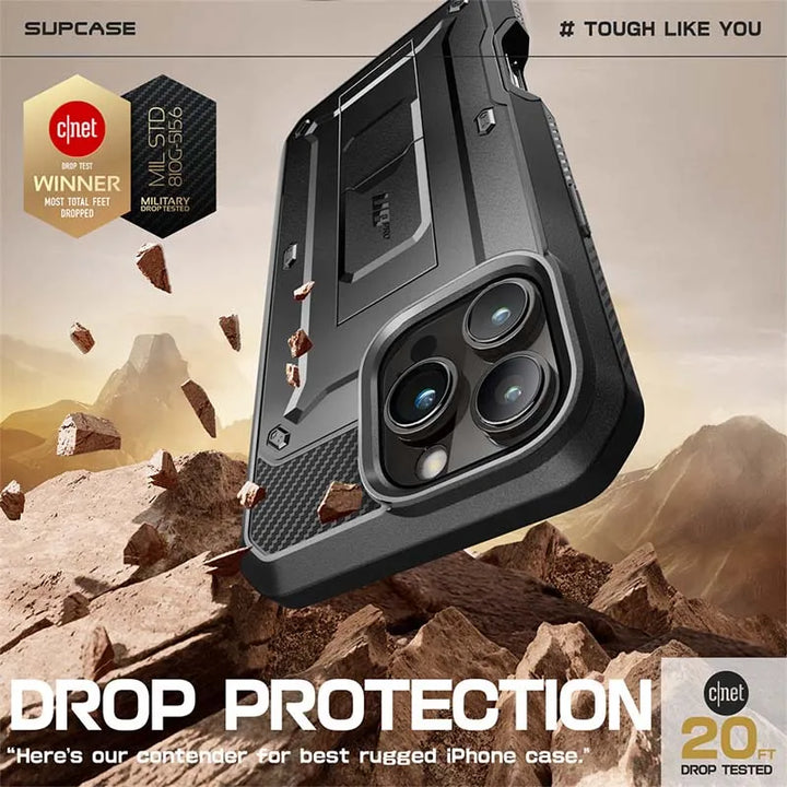 iPhone 16 Pro Max Rugged Case with Screen Protector, 6.9-Inch Shockproof Cover
