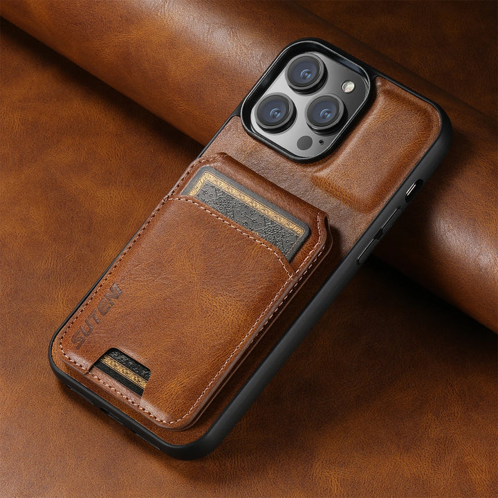 Card Holder Leather Wallet Case for iPhone 16 15 Pro Max 14 13 12 11 X XS XR
