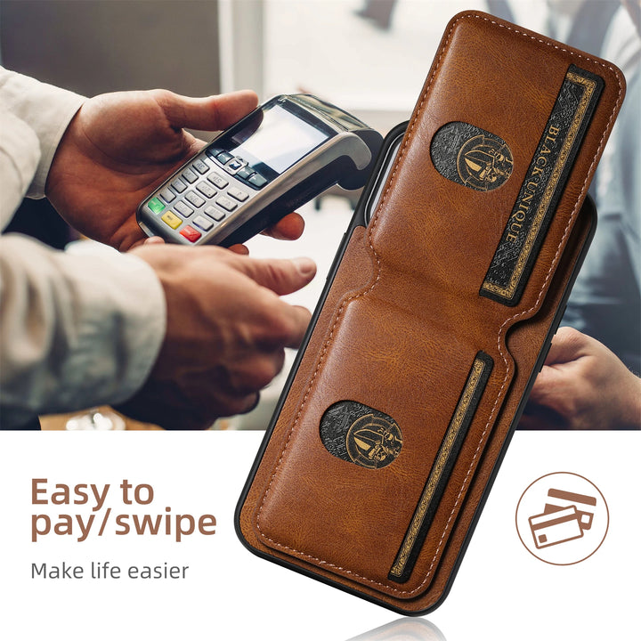 Card Holder Leather Wallet Case for iPhone 16 15 Pro Max 14 13 12 11 X XS XR