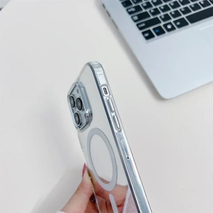 Magnetic Mirror Case for iPhone 16 15 14 13 12 Pro Max Ultra Thin Shockproof Cover for MagSafe