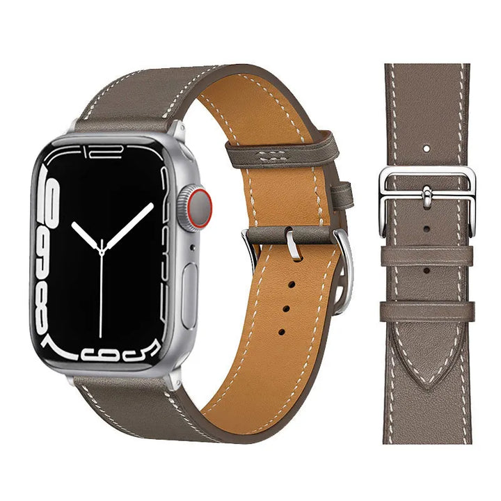 Genuine leather Apple Watch strap – Stylish and durable bracelet design.