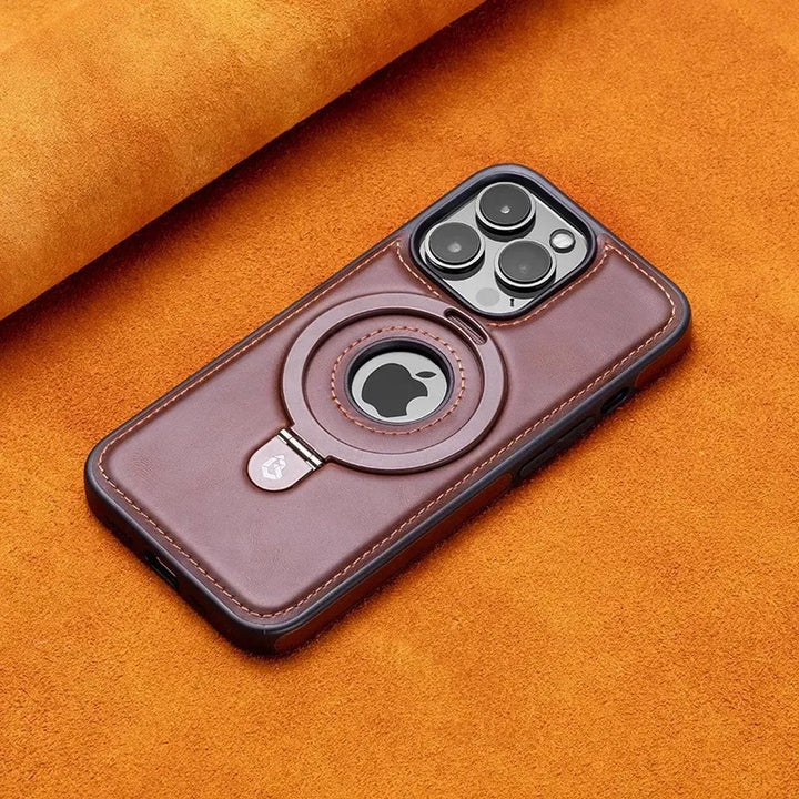 Business Genuine Leather Case for iPhone 12/13/14/15 Pro Max Magnetic Shockproof
