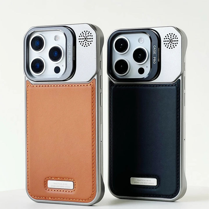 Magnetic PU Leather Phone Case with Kickstand and Wireless Charging for iPhone 11-16 Pro Max