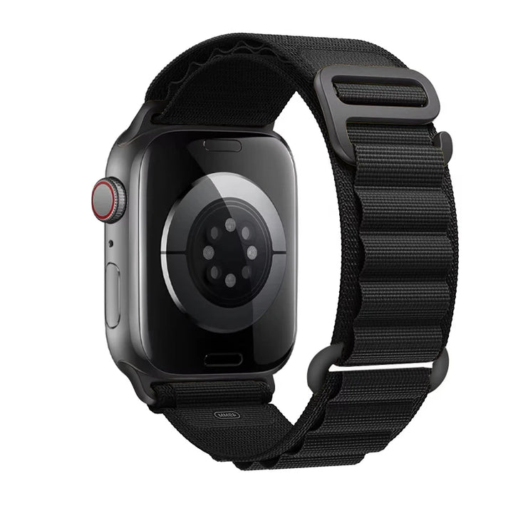 Apple Watch Alpine Loop Nylon Band in Olive for Series 10, 9, 8, 7, SE, and Ultra