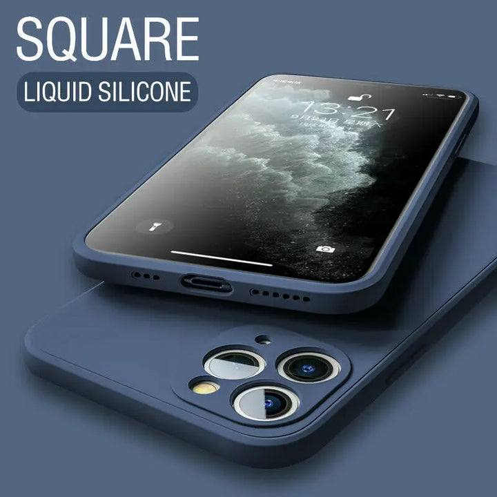 Cute Liquid Silicone Shockproof Phone Case for Xiaomi with Lanyard Necklace Strap