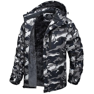 Camouflage-patterned jacket on a white background