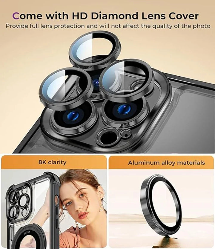 MagSafe Shockproof Case for iPhone 16 15 14 13 12 11 – Wireless Charging & Invisible Kickstand