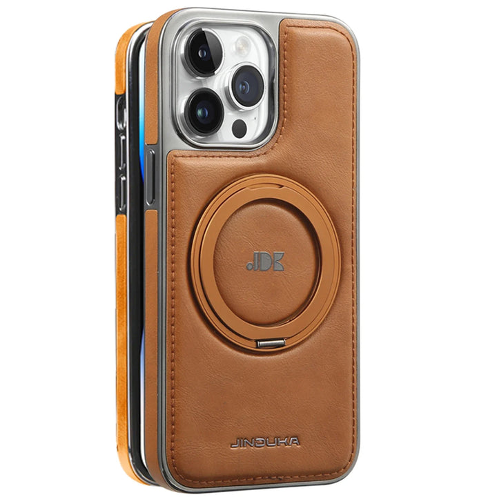Luxury Magnetic 360° Rotation Leather Case for iPhone 15 Pro Max/14 Plus/13/12/11 in Premium Design