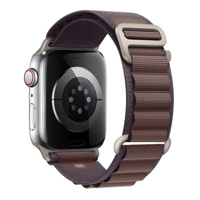 Apple Watch Alpine Loop Nylon Band in Olive for Series 10, 9, 8, 7, SE, and Ultra